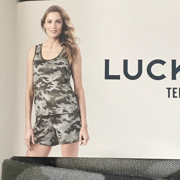 LUCKY BRAND Pajamas Loungewear 4 Piece Set Green Camo Women’s Plus Size 3X - Picture 10 of 15